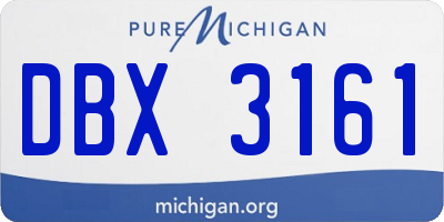 MI license plate DBX3161