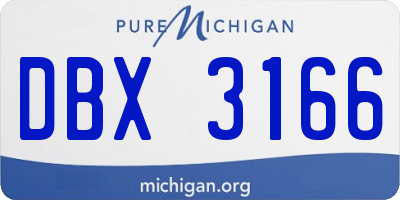 MI license plate DBX3166