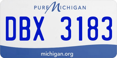 MI license plate DBX3183