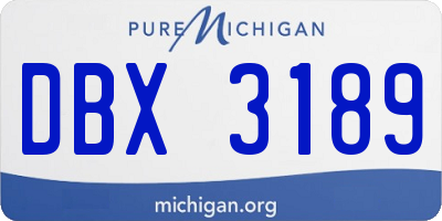 MI license plate DBX3189