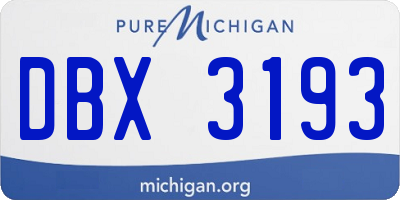 MI license plate DBX3193