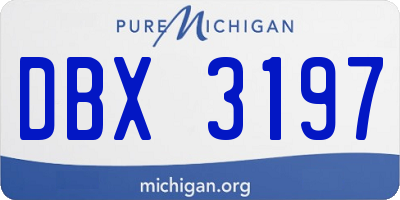 MI license plate DBX3197