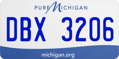 MI license plate DBX3206