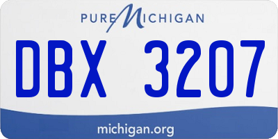 MI license plate DBX3207