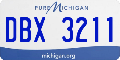 MI license plate DBX3211