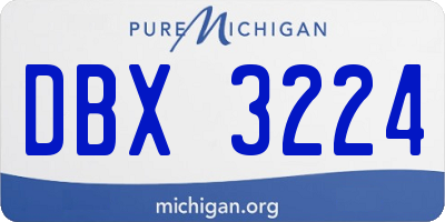 MI license plate DBX3224