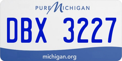 MI license plate DBX3227