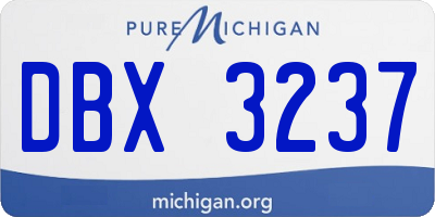 MI license plate DBX3237