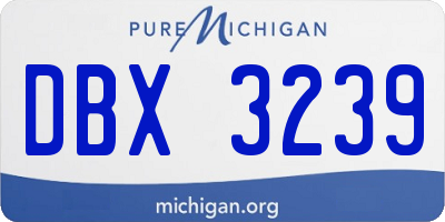 MI license plate DBX3239