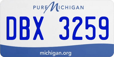 MI license plate DBX3259