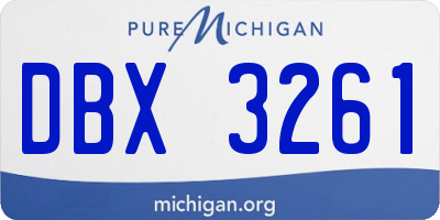 MI license plate DBX3261