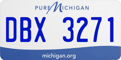 MI license plate DBX3271