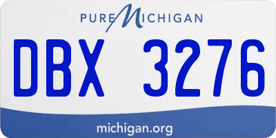 MI license plate DBX3276