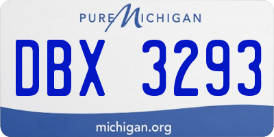 MI license plate DBX3293