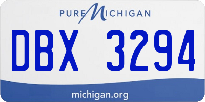 MI license plate DBX3294