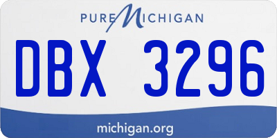 MI license plate DBX3296