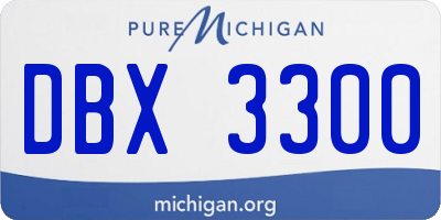 MI license plate DBX3300