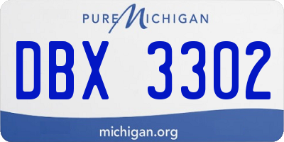 MI license plate DBX3302