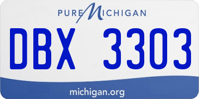 MI license plate DBX3303