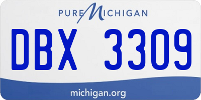 MI license plate DBX3309