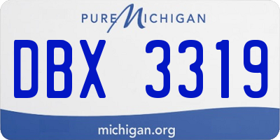 MI license plate DBX3319