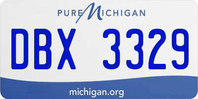 MI license plate DBX3329