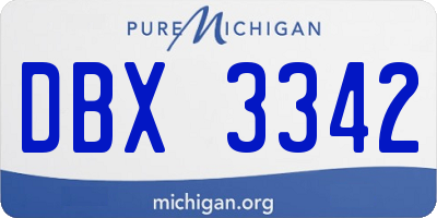 MI license plate DBX3342