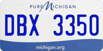 MI license plate DBX3350
