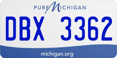 MI license plate DBX3362