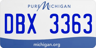 MI license plate DBX3363