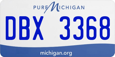 MI license plate DBX3368