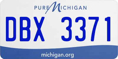 MI license plate DBX3371