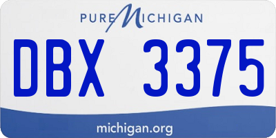 MI license plate DBX3375