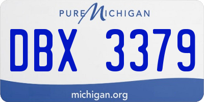 MI license plate DBX3379