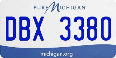 MI license plate DBX3380
