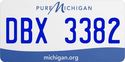 MI license plate DBX3382