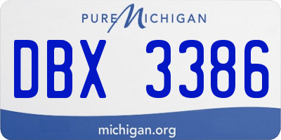 MI license plate DBX3386
