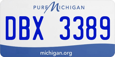 MI license plate DBX3389
