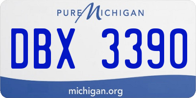MI license plate DBX3390