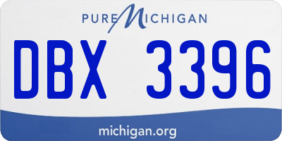 MI license plate DBX3396