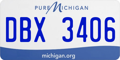 MI license plate DBX3406