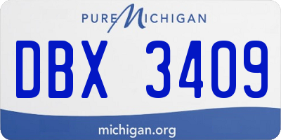 MI license plate DBX3409