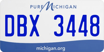 MI license plate DBX3448
