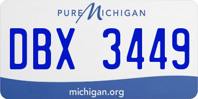 MI license plate DBX3449