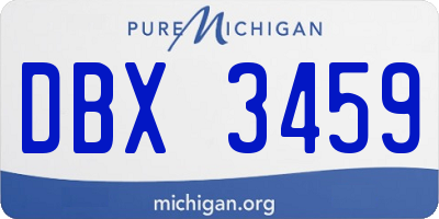 MI license plate DBX3459