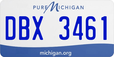 MI license plate DBX3461