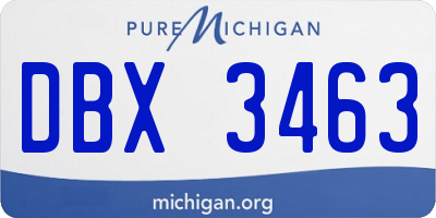 MI license plate DBX3463