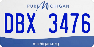 MI license plate DBX3476