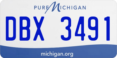 MI license plate DBX3491
