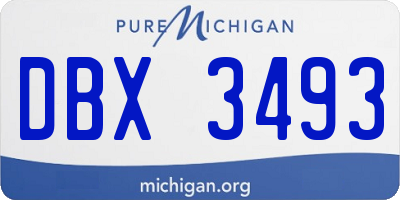 MI license plate DBX3493